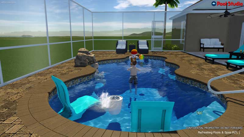 3D Modeling services by Refreshing Pools & Spas, INTL, LLC