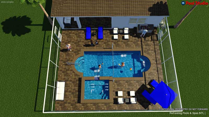 3D Modeling services by Refreshing Pools & Spas, INTL, LLC