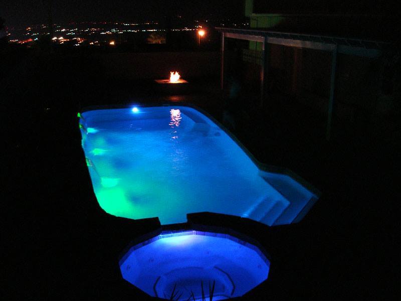 Lighting Features for your pool by Refreshing Pools & Spas, INTL, LLC